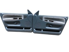 96 - 97 Dodge Ram 1500 2500 3500 Lhrh Pair Front Door Trim Panels Blue Infinity
