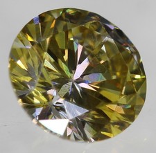 0.12 Carat Fancy Yellow SI2 Round Brilliant Natural EARTH MINED Diamond 3.1mm