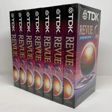 TDK Revue T-120 6hrs Standard Grade VHS Tape LOT 7x Video Tapes NEW  Sealed