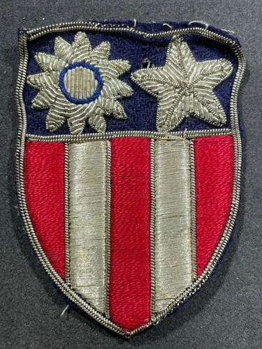 WW2 WWII US Army Military Bullion Theater Made CBI Shoulder Patch China Burma