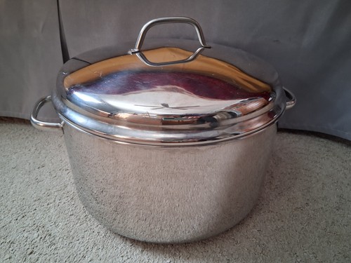 Farberware Aluminum Clad Stainless Steel 12 Qt Stock Pot 2 Handles w ...