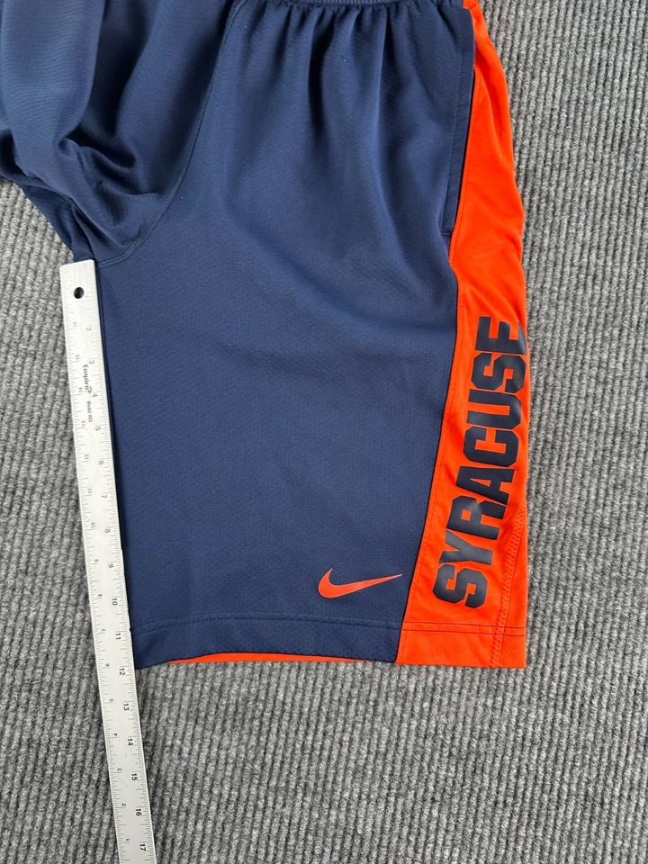 Шорты мужские Syracuse оранжевые маленькие синие Nike Dri-FIT сетчатые спортивные с логотипом NCAA - Изображение 4 из 4