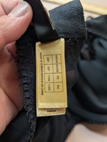 Dita Von Teese Burlesque Pinup Black Starlift Satin Full Cup Full Figure Bra 44f