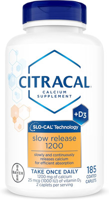 Slow Release- Calcium 1200 Mg with Vitamin D3, Magnesium, Calcium Supplement, Bo