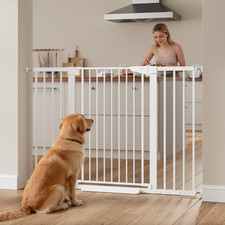 36" Extra Tall Baby Gate, 30-54" Wide Dog Gates for Large Dogs, Dual Lock Self