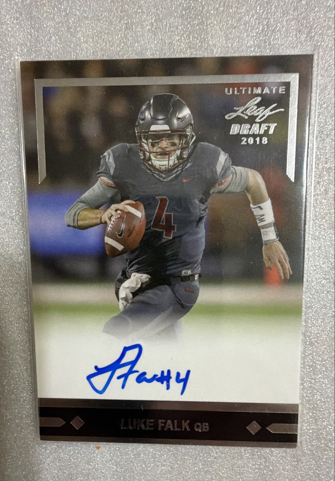 Luke Falk Leaf Ultimate Draft 1991 Leaf Rookie Autograph #LF1 Gold