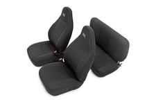 Rough Country 91001 Frontrear Seat Covers Black For 03-06 Jeep Wrangler Tj Rough Country 91001 Frontrear Seat Covers Black For 03-06 Jeep Wrangler Tj