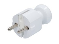 Wtyczka Prosta B/U 16A 2P 250V BiałA WT-4