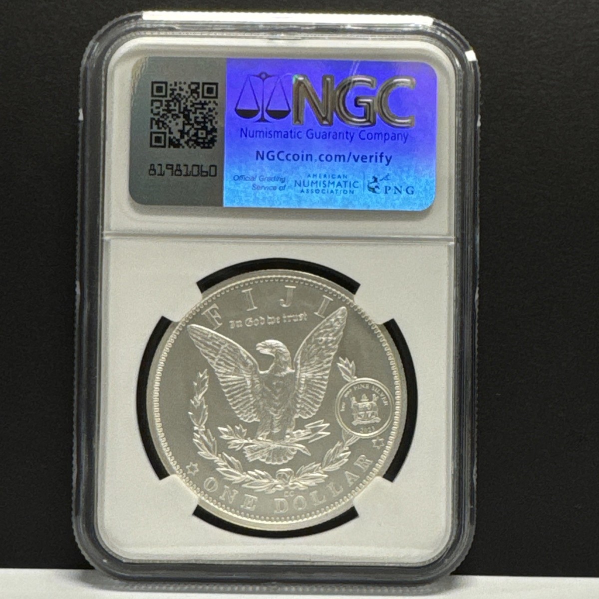 マートです‼️ 他の方は購入されないで下さい。 （十寿円満図） 1892-CC 2023 $1 Fiji Morgan Silver Dollar NGC MS70 Early Releases