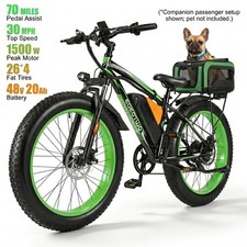 26" Fat Tire Electric Bike for Adults 1500W 30MPH 48V 20Ah Long Range Ebike