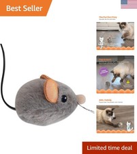 Squeak Squeak Mouse Cat Toy with Touch-Activated Sound  Catnip, Gray