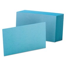 Oxford Unruled Index Cards 4" x 6" Blue, 100 Pack 7420BLU, Made In USA
