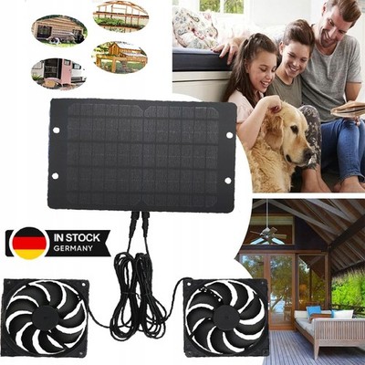 Solar Abführung Ventilator Belüftung Lüfter IP67 Solarpanel Abluftventilator DE