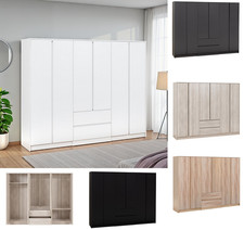 Malvern 6 Door Wardrobe With Hanging Rails & 2 Drawer Modern Bedroom Furniture