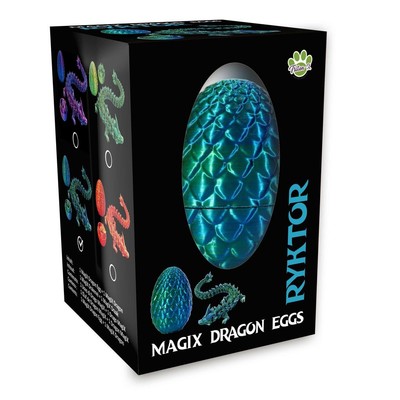Drachenei ''MagiX Dragon Egg RYKTOR'', blau, Drachen 22,5 cm & Ei 8 cm