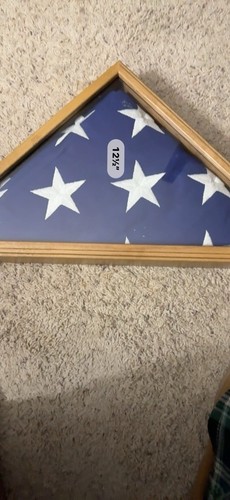 USA American Flag Case Frame Memorial Flag Display Case for Table Wall Hanging - Picture 6 of 7