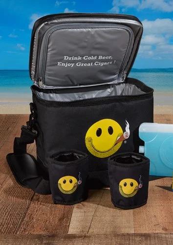 Insulated 12-Can Cooler PRIORITY Shipped; Bag Plus 2 Koozies, Ice Pack w/Compart