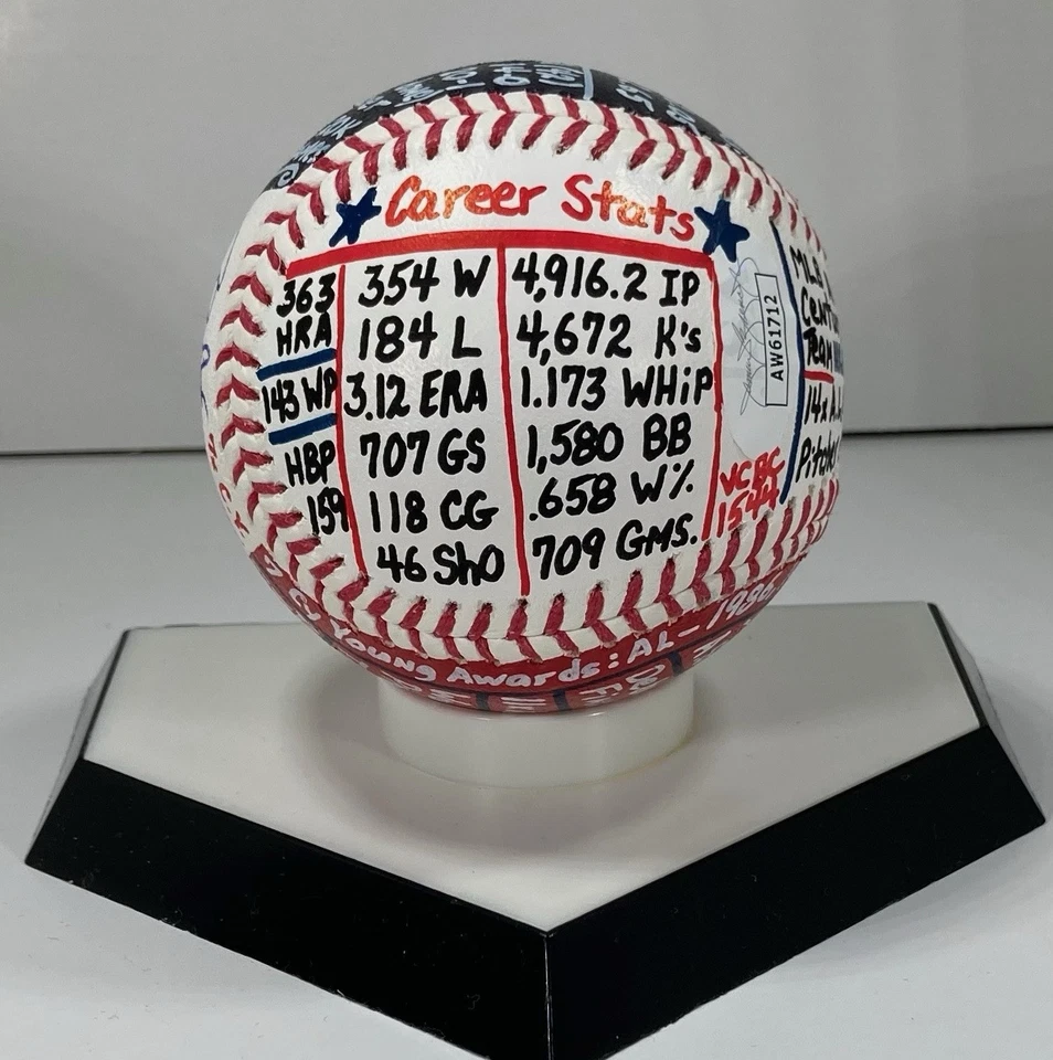Roger Clemens Signed Hand Painted VCBC SuperStats Major League Baseball JSA COA - Image 3 of 4