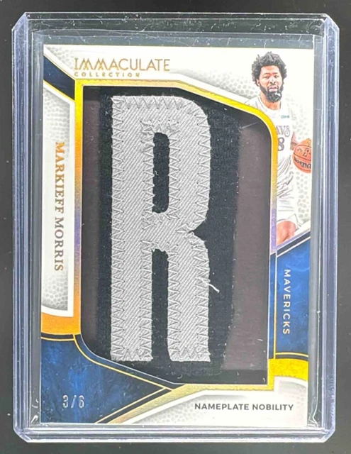 Markieff Morris 2024 Panini Immaculate Nameplate Nobility Jumbo GU R Patch 3/6