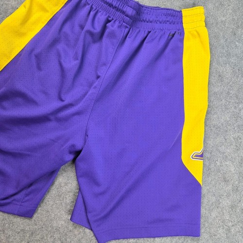 Nike NBA Los Angeles Lakers Purple And Yellow Basketball Shorts Size M G3-2 - Picture 9 of 16