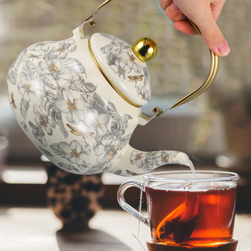 Tea Pots For Stove Top Vintage Farmhouse Kettle Coffee Cups Maker