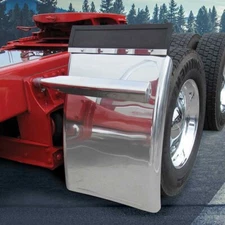 34″ Long Straight Drop Quarter Fender Kit with Triangle Mounts – 16 Gauge