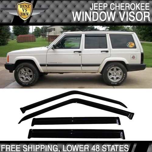 Fits 19842001 Jeep Cherokee XJ BJ Window Visors Vent Sun Rain Wind
