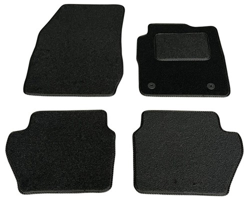 Fits Ford Fiesta Car Floor Mats Mk7 2009-2011 Tailored Carpet 4 pc Oval Clips - Picture 1 of 18