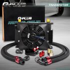 Universal 25 Row An10 Aluminum Engine Oil Cooler + 7" Electric Fan Kit