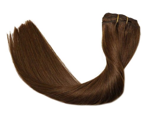 Double Weft Human Hair Extensions Weave Remy Real Russian Straight Hair 100g 12A - Picture 30 of 74