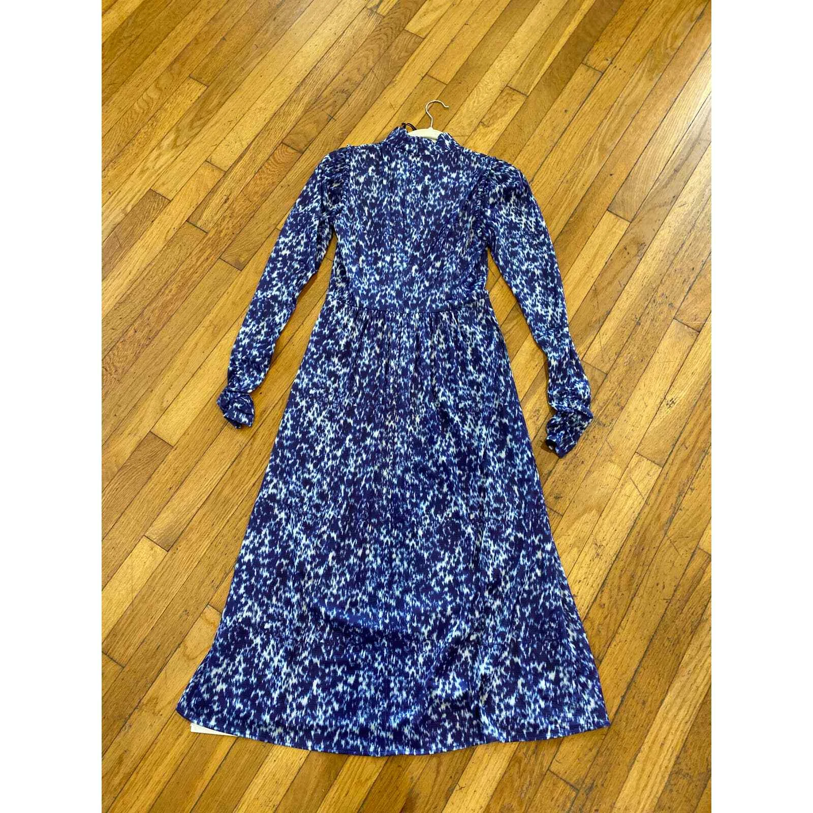 Abito nuovo con etichette Sea New York Celine Midi manica puff finto collo taglia XXS $345