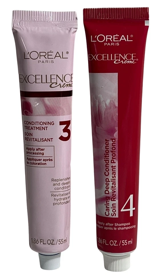 L'Oréal Paris Excellence Creme Conditioning Treatment #3 Hair Tubes  LOT OF 3 - Image 3 of 4