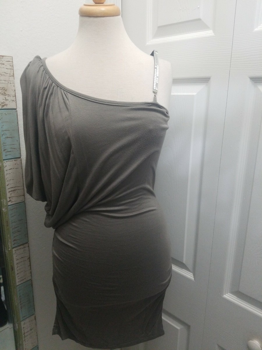 Isabella IsBella Los Angeles gray Dress Medium disco strap Soft! | eBay