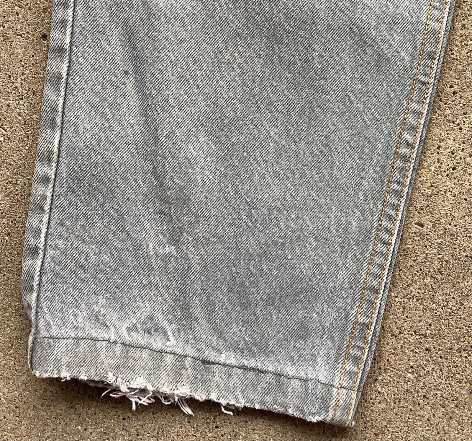 Vtg 90s Distressed Calvin Klein Mom Jeans Gray Th… - image 3