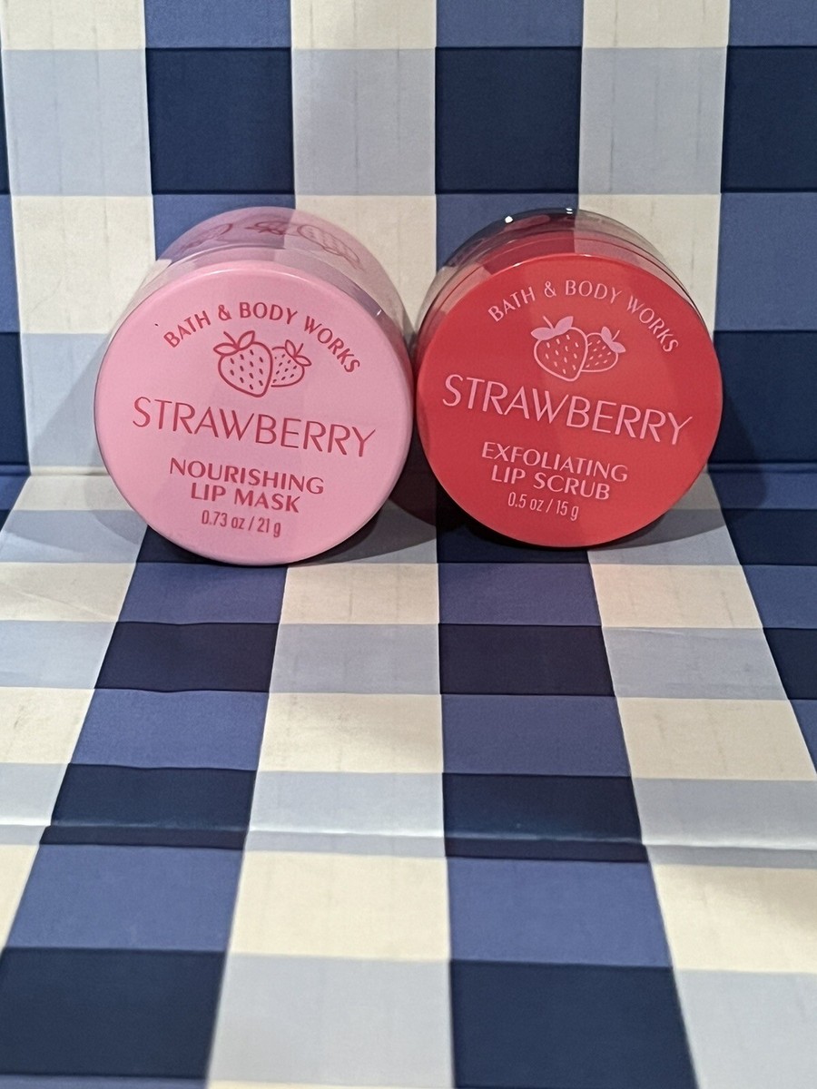Bath & Body Works Strawberry Nourishing Lip Mask And Lip Scrub