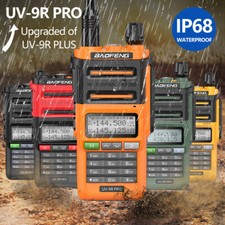 2PCS UV-9R PRO Waterproof FM Radio 10W Walkie Talkie Powerful UHF VHF Long Range