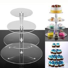 4Tier Acrylic CupCake Stand Display Cake stand Toppers Tower Shelf Wedding Party