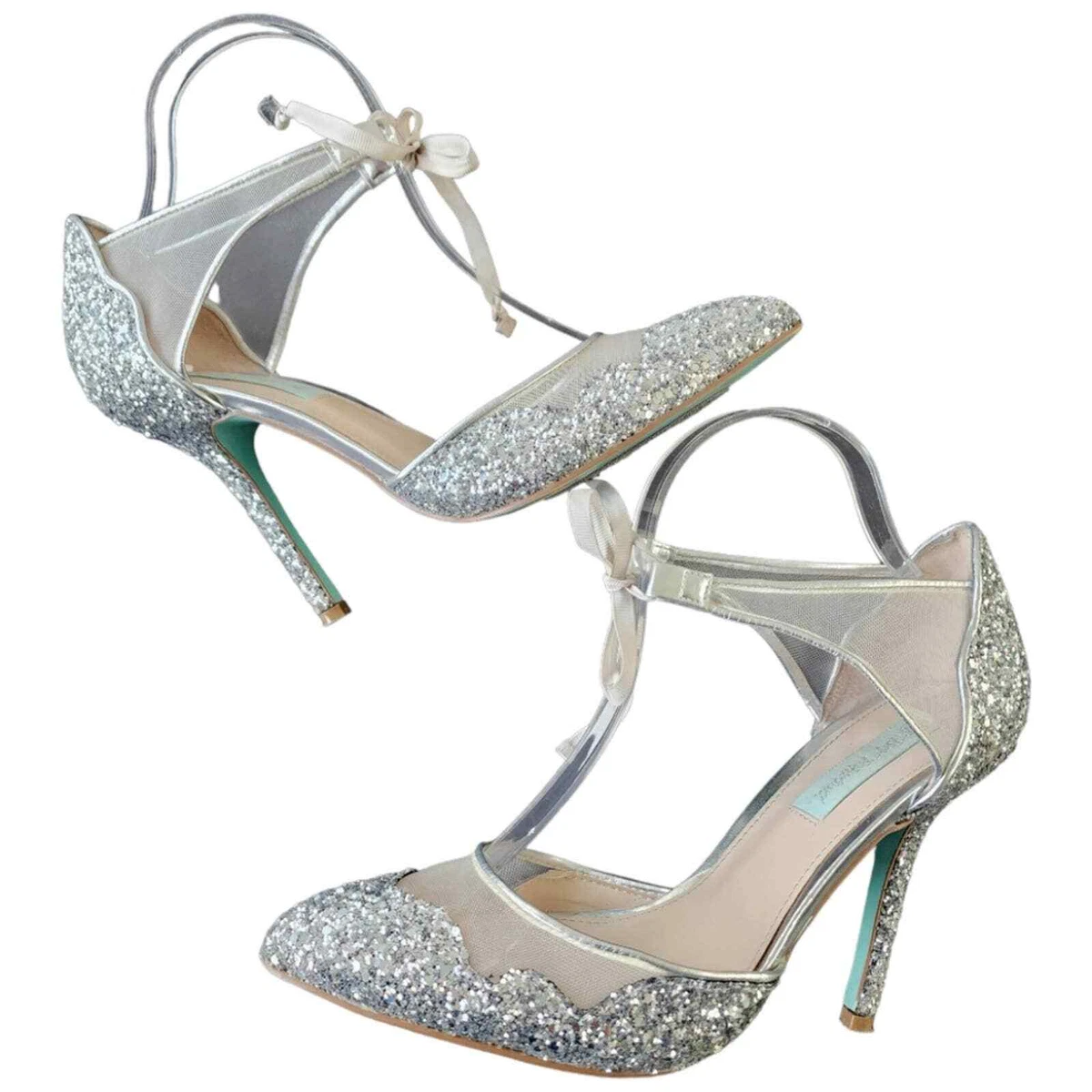 Betsey johnson stela glitter heels clearance