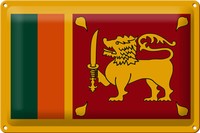 Blechschild Flagge Sri Lankas 30X20 Cm Flag Of Sri Lanka Deko Schild Tin Sign