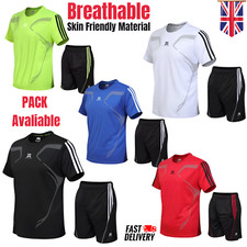 New Mens Breathable T Shirt Cool Dry Sports Performance Running Wicking Gym Top.