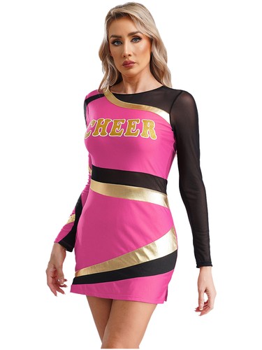 Damen Adult Cheer Kostüme Cheerleading Uniform Kleider Halloween Karneval Party - Bild 52 von 76