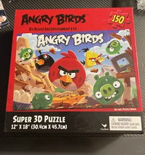 Angry Birds Super 3D Puzzle 150 Pieces Rovio Entertainment 12" X 18" New