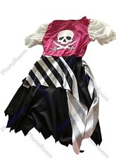 Rubies Girls Pink  Black Pirate Girl Halloween Costume Small 4-6 