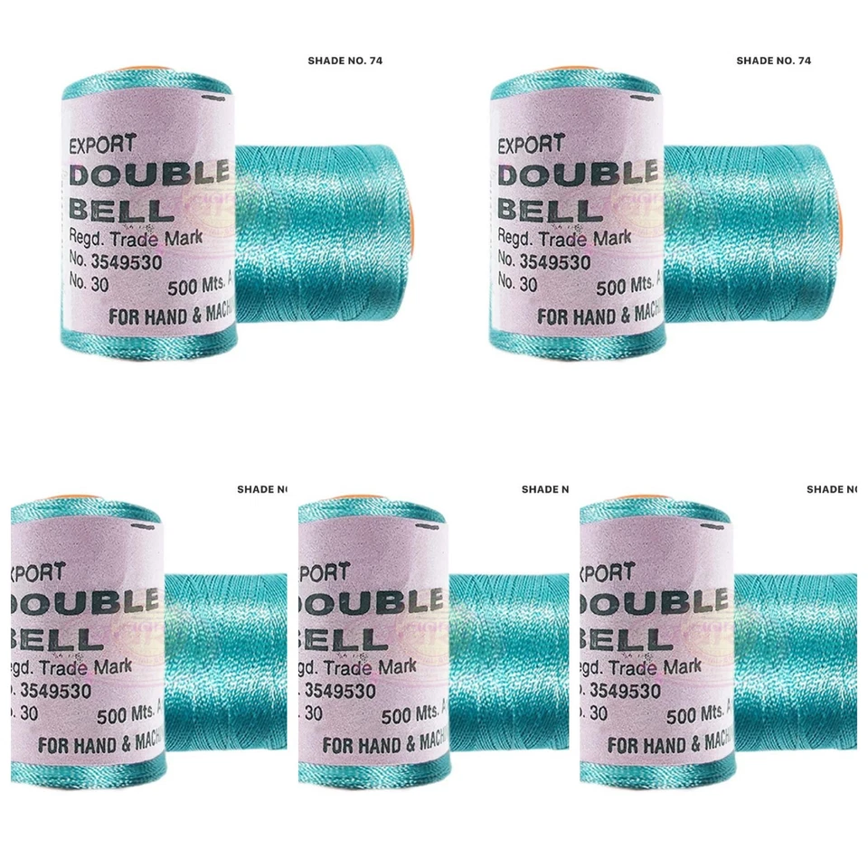 5X Viscose Rayon Yarn Thread  Aqua Blue Colour 500mtr,Hand & machine embroidery - Image 2 of 3