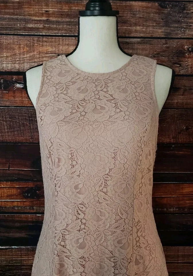 Vestido Speechless Junior Tamanho XL Rosa Renda Elástica Ajuste e Bolsos Forrados Flare - Imagem 2 de 4