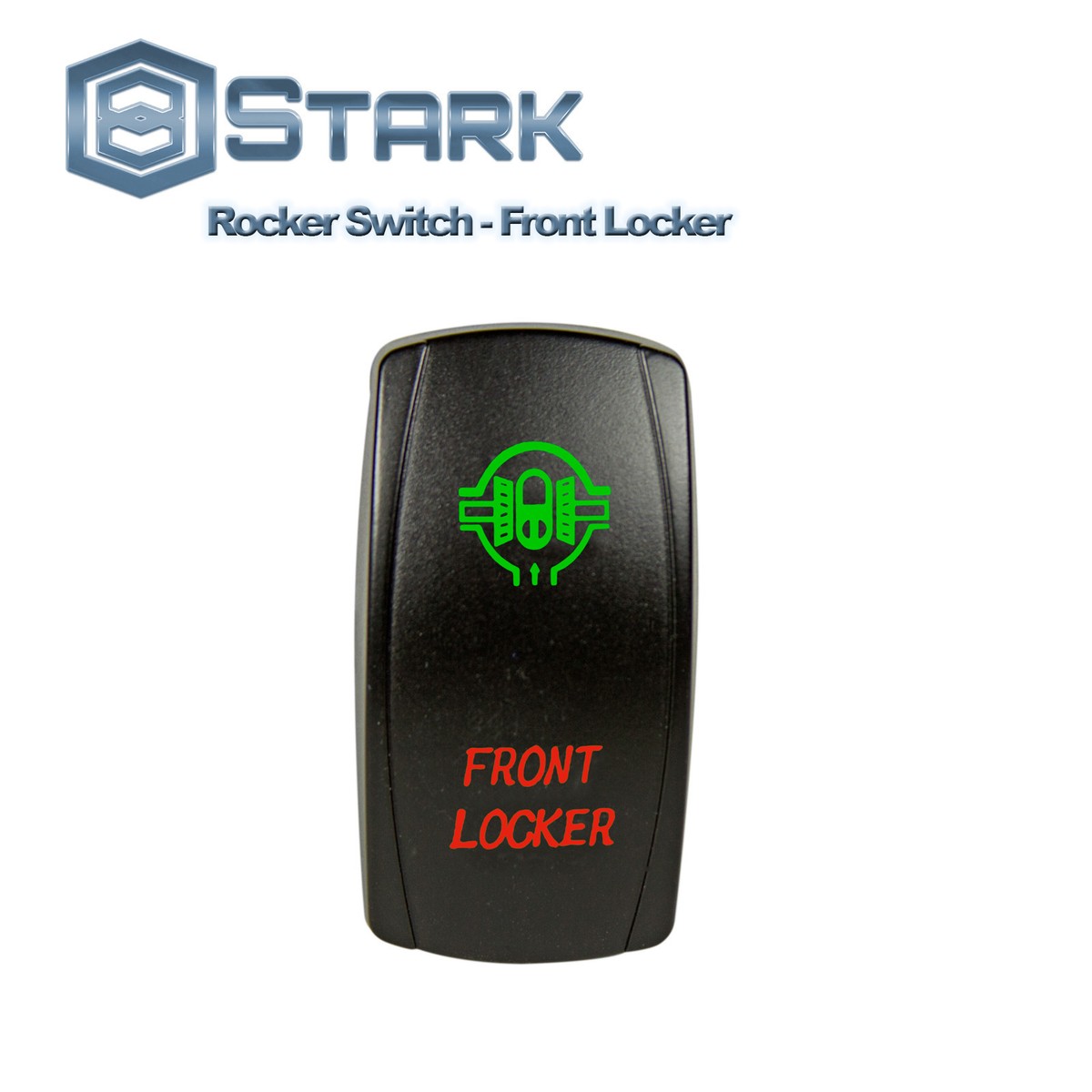 GREEN / RED Laser Etched LED Rocker Switch Dual Light 20A 12V ON