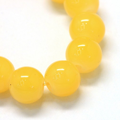 20 Strands 6.5mm Smooth Imitation Jade Glass Round Bead Strands For Crafts 31.8" - Picture 69 of 101