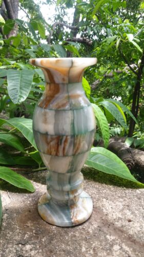 Handmade Vintage Vase Marble Sculpture India Asia Multicolor 3 - Picture 2 of 6