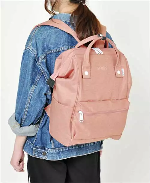 Japan Anello Women Student Linen Cloth Backpack Student Travel Polyester  Bags