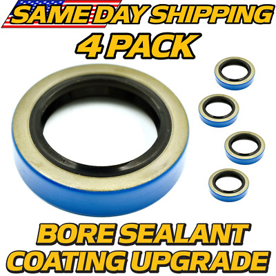 #ad 4 Pk Double Lip Seal Replaces 473336 3500lb Trailer Axle 84 Spindle w SEALANT $12.98